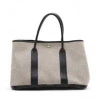 エルメス ガーデンパーティ36 PM トワルアッシュ ブラック シルバー金具