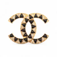 シャネル ココマーク GP×ラインストーン ピアス(両耳用) F20V ゴールド