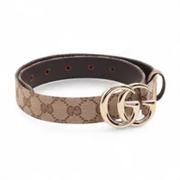 グッチ GGスプリーム 625839 キャンバス×レザー ベルト 75/30 ベージュ