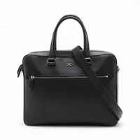 フェラガモ ヴァラ リザード型押し 2WAYショルダーバッグ ブラック