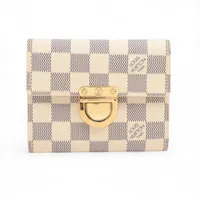 ヴィトン ダミエ アズール ポルトフォイユコアラ N60013 コンパクトウォレット プロン