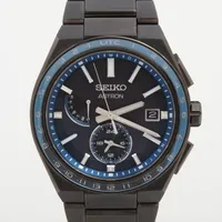 セイコー アストロン TI ソーラー 黒文字盤