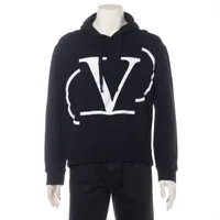 ヴァレンティノ Vロゴ コットン パーカー L ブラック