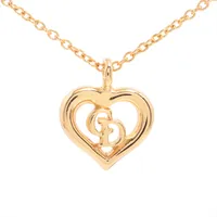 ディオール CDハート GP ネックレス ゴールド