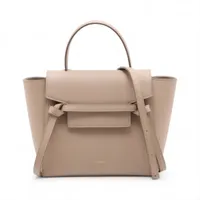 セリーヌ ベルトバッグナノ レザー 2WAYハンドバッグ ベージュ