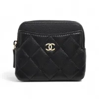 シャネル マトラッセ キャビアスキン ブラック ゴールド金具