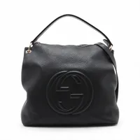 グッチ ソーホー レザー 2WAYショルダーバッグ ブラック