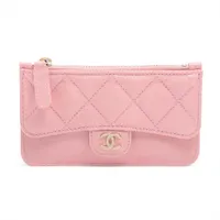 シャネル マトラッセ キャビアスキン ピンク ゴールド金具