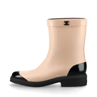 シャネル ココマーク ラバー レインブーツ 41 ベージュ