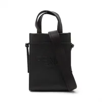 フェンディ ゴートゥショッパーS レザー 2WAYハンドバッグ ブラック