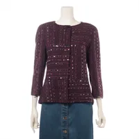 シャネル ナイロン ジャケット 00C 38 ワイン