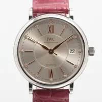 IWC ポートフィノ IW458101 SS×革 AT シルバー文字盤