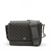 グッチ GGスプリーム PVC ショルダーバッグ グレー