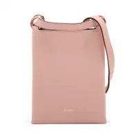 カルティエ トリニティ レザー ショルダーバッグ ピンクベージュ