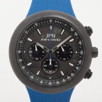 JPN カーボン×ラバー ソーラー 黒文字盤