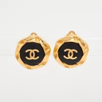 シャネル ココマーク GP×ラインストーン ピアス(両耳用) 03A シルバー