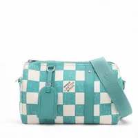 ヴィトン ダミエチェッカーボード シティ キーポル N50076 ブルー