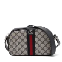 グッチ GGスプリーム オフィディア PVC ショルダーバッグ ネイビー