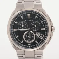 シチズン アテッサ エコドライブ BY0040-51E TI ソーラー 黒文字盤