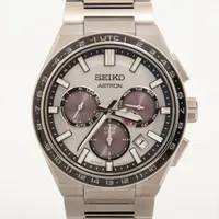 セイコー アストロン 5X53-0BR0 TI ソーラー シルバー文字盤