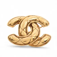 シャネル ココマーク マトラッセ GP ブローチ 1142 ゴールド