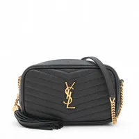 サンローランパリ レザー チェーンショルダーバッグ ブラック