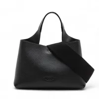 トッズ Tタイムレス マイクロバッグ レザー 2WAYハンドバッグ ブラック