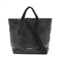 バレンシアガ エクスプローラートート レザー 2WAYトートバッグ ブラック