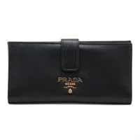 プラダ サフィアーノ 1MV025 レザー ロングウォレット ブラック