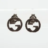 グッチ インターロッキングG アラベスク 925 ピアス(両耳用) シルバー