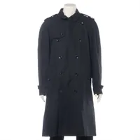 グッチ コットン トレンチコート 52 ブラック