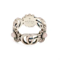 グッチ ダブルG フラワー 925 リング 11 シルバー