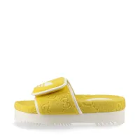 グッチ GGパターン ファブリック サンダル 36 イエロー