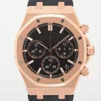 オーデマピゲ ロイヤルオーク 26240OR.OO.D002CR.02 PG×革 AT 黒文字盤