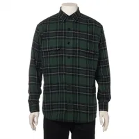 セリーヌ コットン チェックシャツ エディ期 34 グリーン