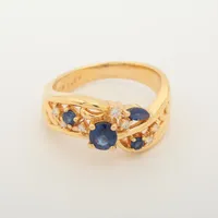 タサキ サファイア ダイヤ K18(YG)