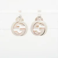 グッチ インターロッキングG 925 ピアス(両耳用) シルバー