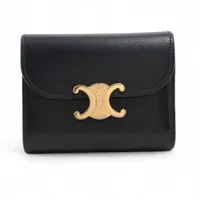 セリーヌ トリオンフ シャイニーカーフスキン コンパクトウォレット