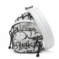 バレンシアガ エクスプローラー グラフィティ レザー ショルダーバッグ ホワイト