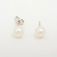 ミキモト パール K18WG×金性不明 約6.5mm