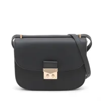 ボナベンチュラ ステラ レザー ショルダーバッグ ブラック