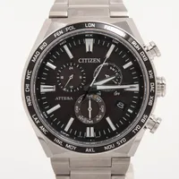 シチズン アテッサ F150-T021581 TI ソーラー 黒文字盤 ABランクの