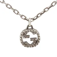 グッチ インターロッキングG アラベスク 925 ネックレス シルバー