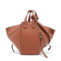 ロエベ ハンモック スモール レザー 2WAYハンドバッグ ブラウン