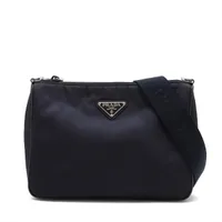 プラダ テスート ナイロン ショルダーバッグ ネイビー