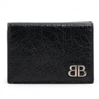 バレンシアガ 766571 レザー コンパクトウォレット ブラック