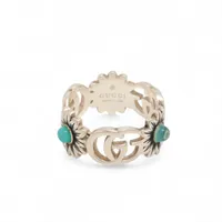 グッチ ダブルG フラワー 925 リング シルバー