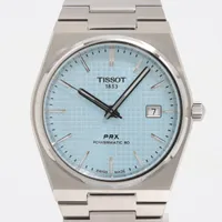 ティソ PRX T137.407.11.351.00 SS AT ブルー文字盤