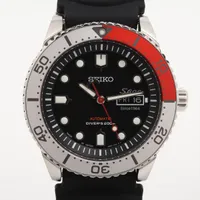 セイコー ダイバーズ SS×ラバー AT 黒文字盤