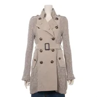 バーバリーブラックレーベル コットン トレンチコート 38 ベージュ